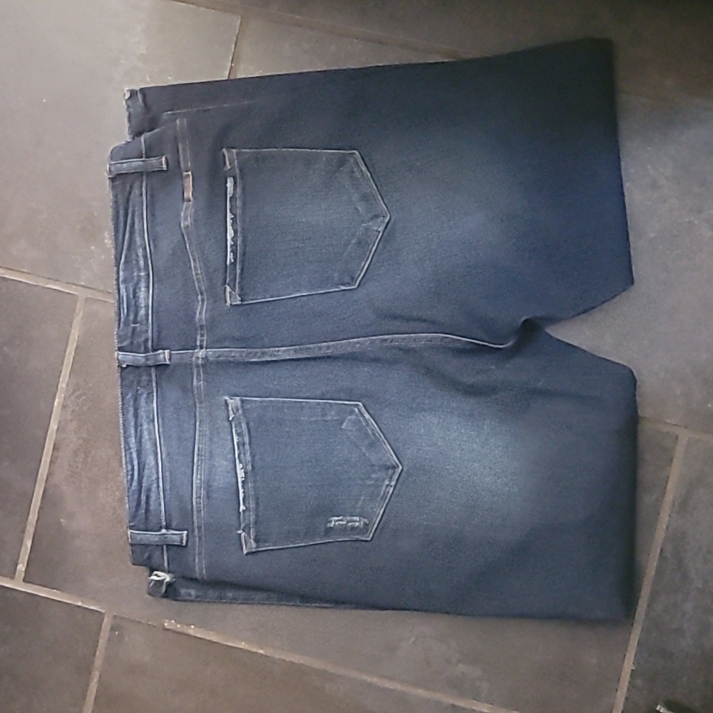 KanCan High Waisted Skinny Distressed Jeans Dark Wash Women’s Size XL - Picture 5 of 7
